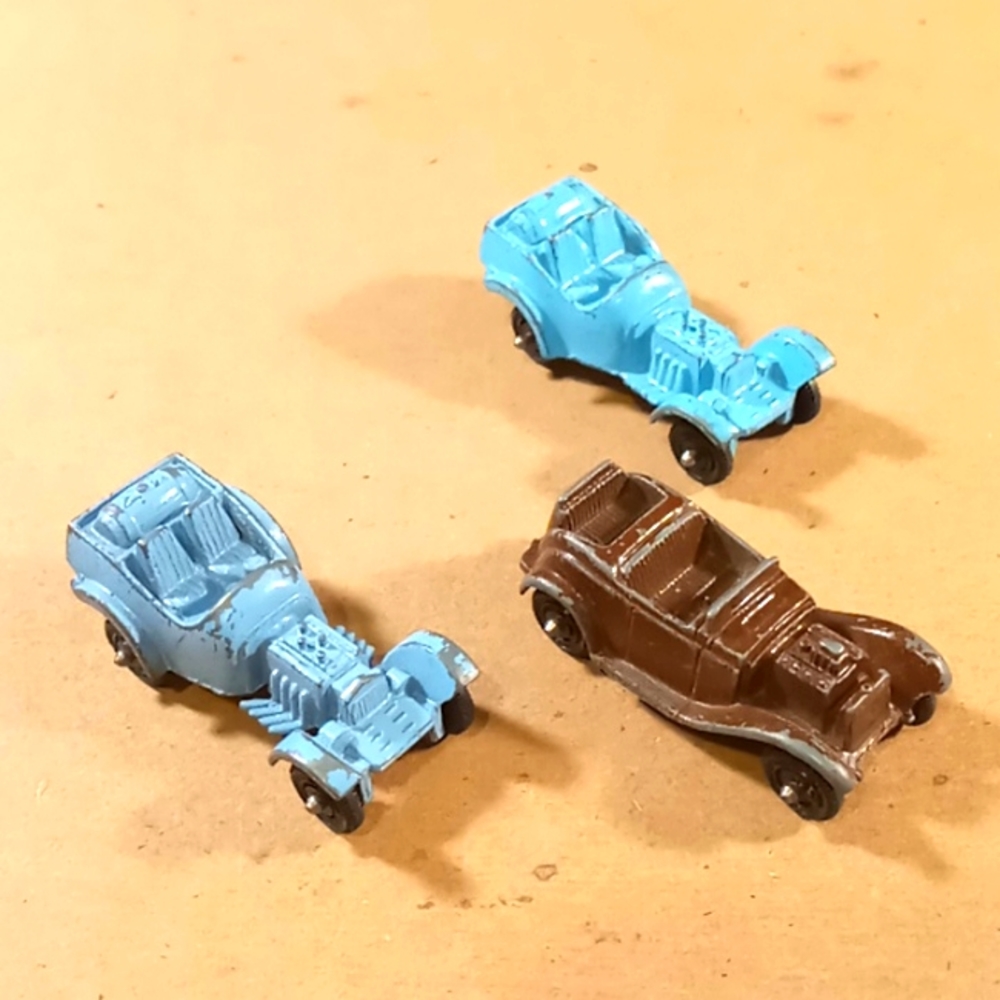 Vintage Tootsie Toy Die Cast Roadster/Hot Rods - Set of 3